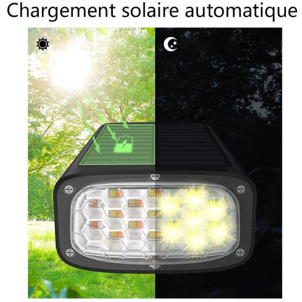 2 stk. udendørs solcellelamper, 34 LED'er, IP67 vandtætte, dæmpbare