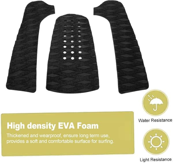 Surfbräda Traction Pads Halkfria Främre EVA Greppdynor för Paddleboard Longboard: KLIPPBART Design för Förbättrat Grepp och Stabilitet