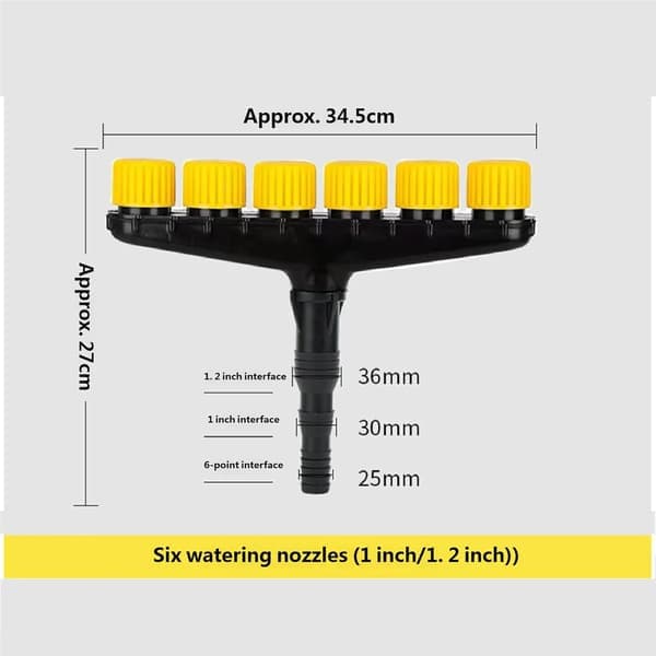 6-Nozzle Agricultural Atomizer Hose Kit - Garden Sprinkler for Irrigation