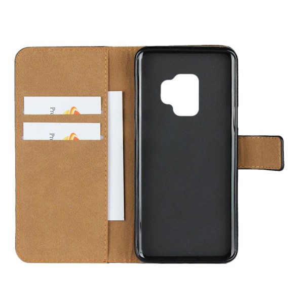 Samsung  Galaxy S9 - Plånboksfodral I Äkta Läder - Brun Brown Brun Brown Brun
