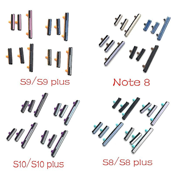 Ny strömknapp och volymknapp för Samsung Galaxy Note 8 S8 S9 S10 Plus s8 s8 plus blue s8 s8 plus blue