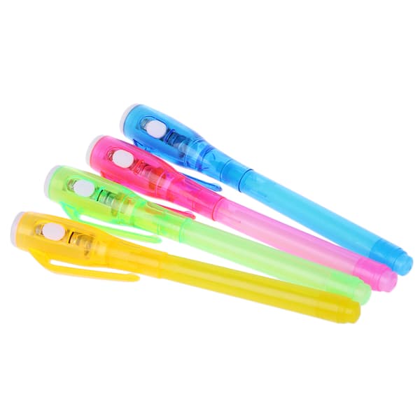 Magic Invisible Ink Pen Write Secret Messages Gadget With UV Light Stationery