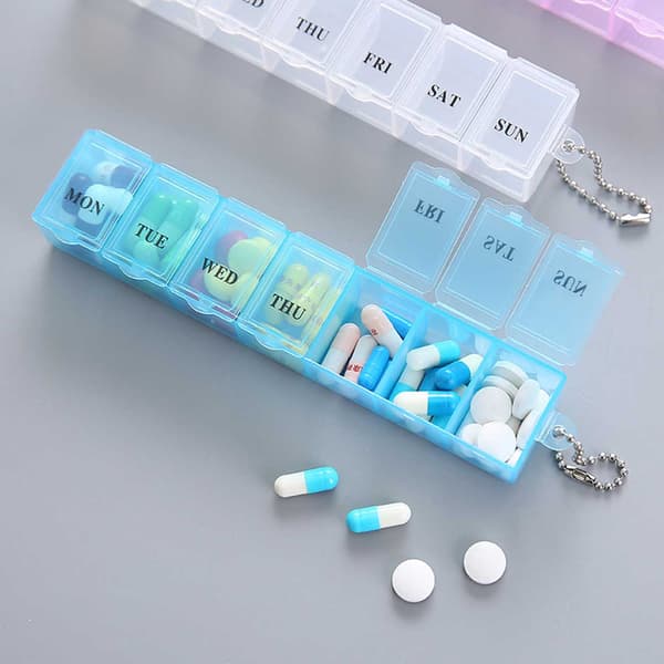 Doseringsboks Doserer Pilleboks - Dosett Ukeboks transparent