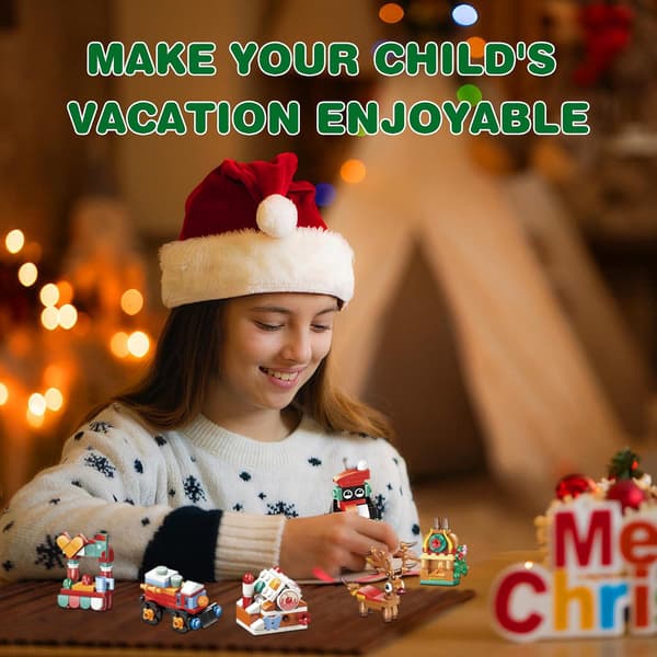 Christmas Countdown Hand-Tear Blind Box Calendar Three-Layer Building Blocks Children's DIY Creative Toys A