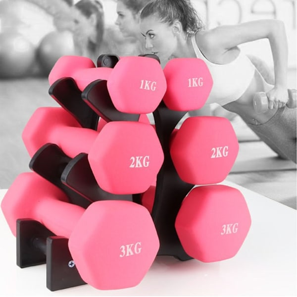 Hantelställ Viktställ Hållare PP 3 Nivåer 20kg Bärande Lätt Montering för Hem Gym