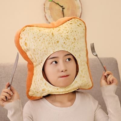 Ristet Brød Hat Varm Brød Selfie Rekvisit Plys Hat Kostume Tilbehør
