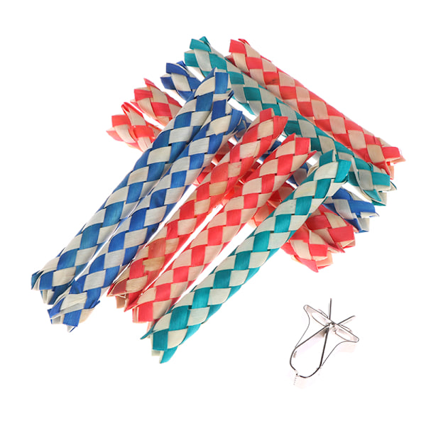 5st 15cm Fingerfällor Bamburör Fingerfällor Barn busleksaker 2(5pcs+clip) 2(5pcs+clip)