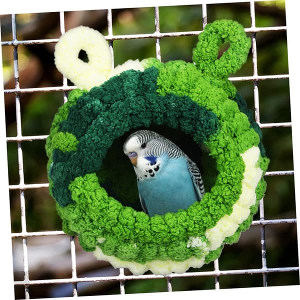 Fleece Bird Nest — Suitable for Parrots and Budgies; Durable Fleece, Space-Saving Design.