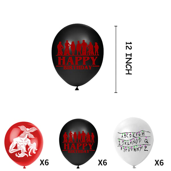 18 stk Stranger Things ballonger Bursdagsfestdekorasjonstilbehør