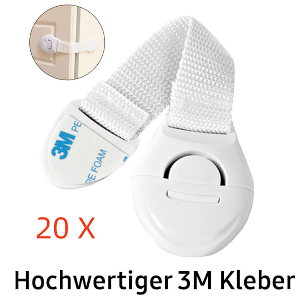 20x barnsäkerhetsspärr låda lås skåp lås babyspärr
