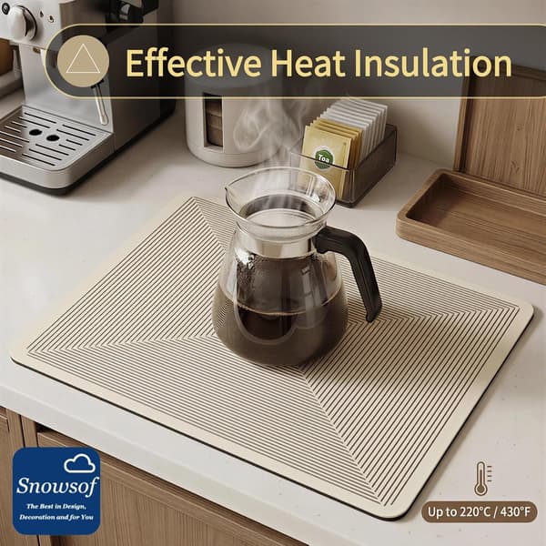 Avløpsmatte for bestikk - absorberende benkeplate egnet for kaffemaskiner og oppvaskstativ (30*40cm)