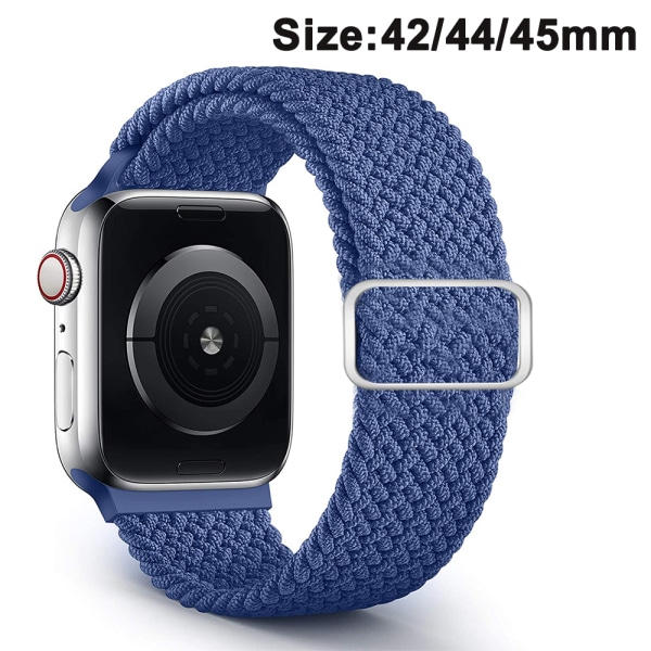 Kompatibel med stretchigt Apple Watch -band för män, kvinnor, barn, justerbart elastiskt flätat nylon iWatch-band svart 38/40/41 mm