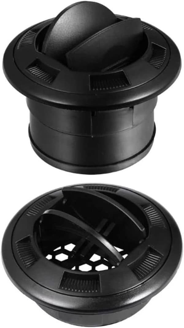Closeable Rotatable 75mm Air Outlet Vent 1pc-Black 25-26