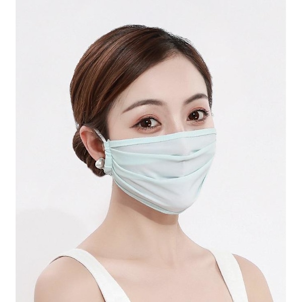 Silk Tvättbar mask  Munskydd Skyddsmask Blå Blå Blå
