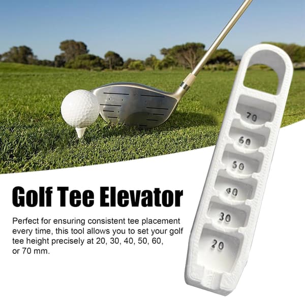 Golf Tee Højdejusteringsværktøj, Justerbar Golf Tee Sætter, Golf Tee Elevator til Præcis T-Højde Måling og Nem Tee Placering Måling
