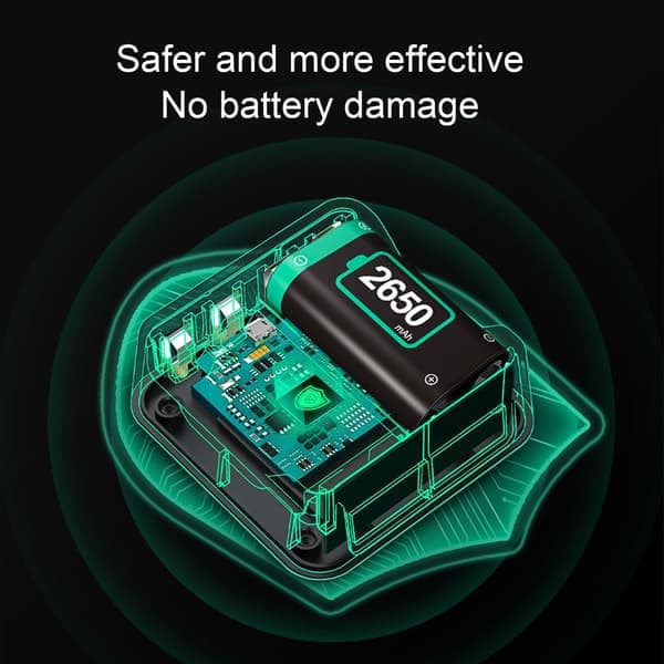Oppladbart batteripakke for Xbox Series X/S 2650mAh Hurtiglading LED-indikator Kontrollerbatteri