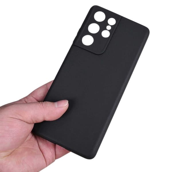 Thin Black Galaxy S21 Ultra Case Mobile Cover With Lens Protection Black black