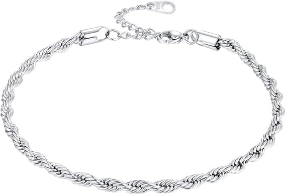 Women's Stainless Steel Figaro Ankle Chain