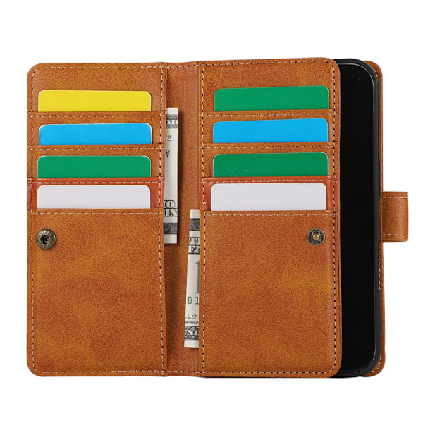 Plånboksfodral Multi-Slot iPhone 16 Cognac