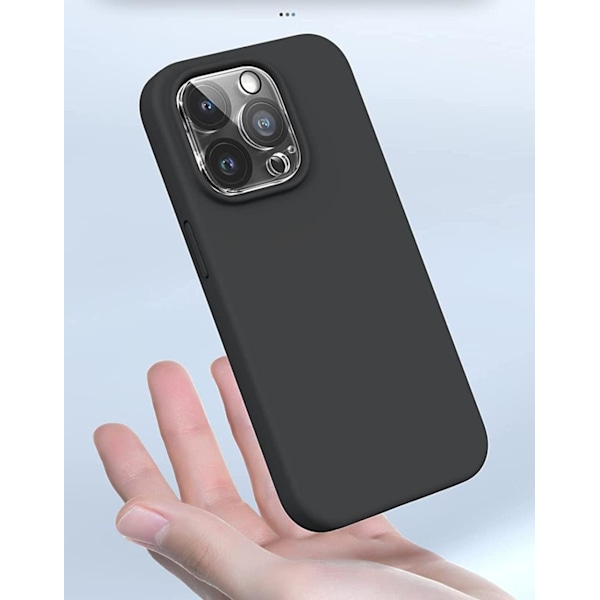 iPhone 14 Plus [8-PACK] 6x Härdat glas + 1x Silkon Skal Black iPhone 14 Plus  - Skärmskydd + Linss Black iPhone 14 Plus  - Skärmskydd + Linss