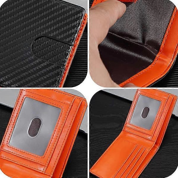 Kortholder til mænd, forretning Black Orange