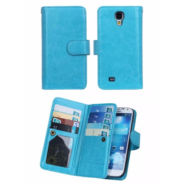 Elegant 9 kort Plånboksfodral för Samsung Galaxy S8+ FLOVEME Turkos Turkos