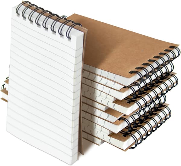 Pocket Notebooks Set of 12, Office Style Mini Notebook, Small Pocket-Sized Notepad, College, Work or School.