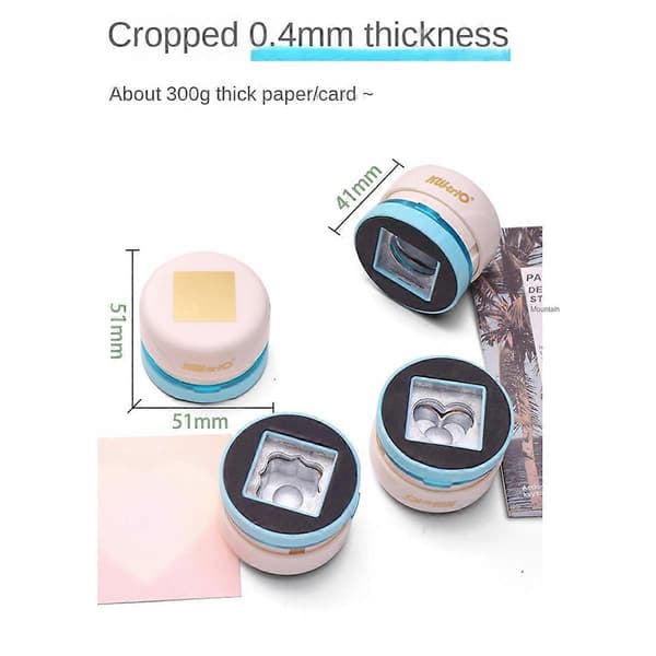 Hole Punch DIY Craft Hole Puncher for Scrapbooking Punches Maker Kids Scrapbook Paper Cutter Embossing WhiteBlue WhiteBlue C