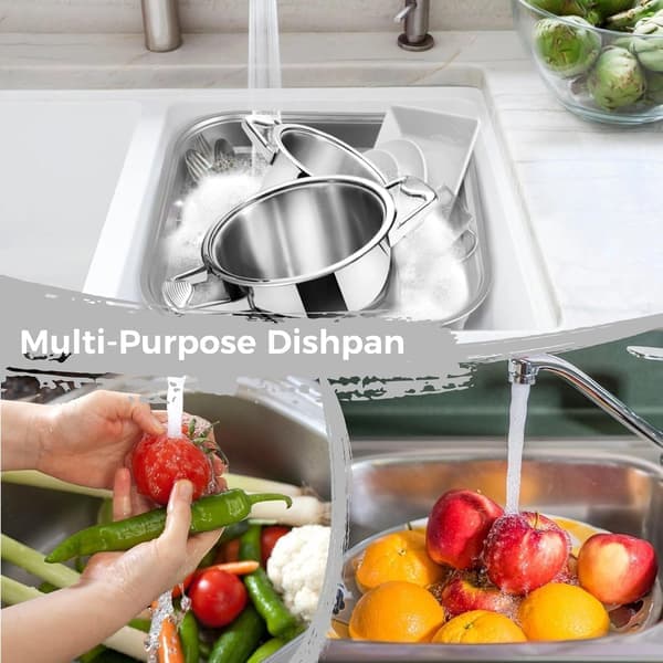 Stainless Steel Sink, Multifunctional Sink, Large Square Kitchen Container, Vegetable Washing Basin.
