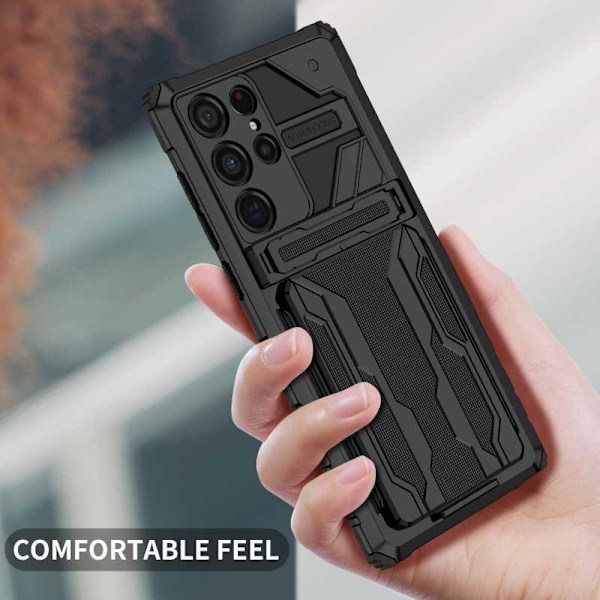Samsung S24 Ultra Stöttåligt Skal Kickstand & Kortfack ThinArmor V3