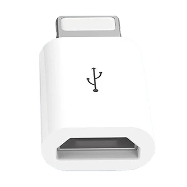 Adapter Micro-USB till Lightning 2in1 Laddning + Dataöverföring Vit Vit
