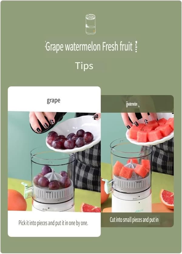 Trådløs juicer bærbar juicer med USB-port