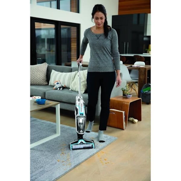 BISSELL Crosswave 2582Q - 3 i 1 sladdlös multifunktionsdammsugare - sug / tvätt / torkning - Självrengörande funktion