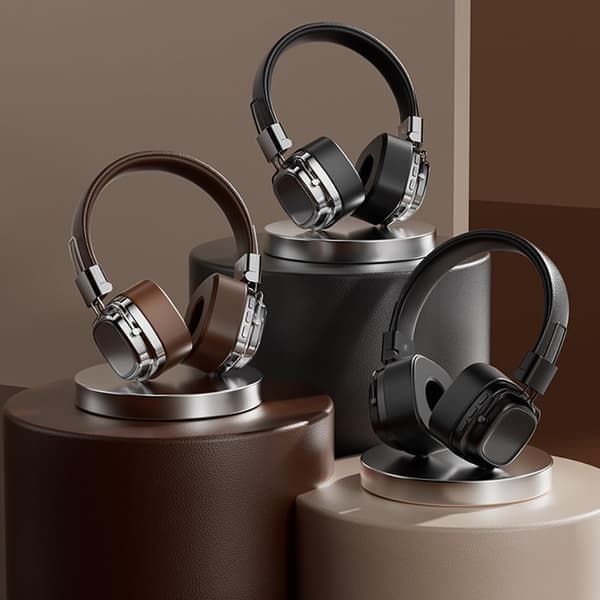 Sammenleggbare trådløse Bluetooth-hodetelefoner - Lav latens HiFi-stereo, flyttbar lagring