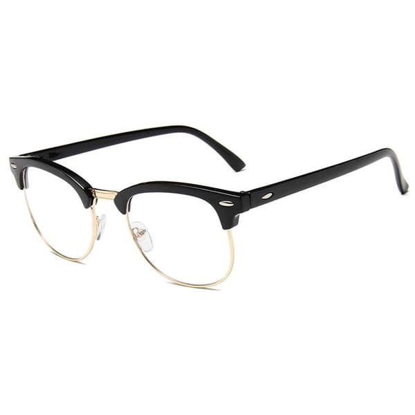 Sorte Clubmaster Briller uden Styrke Klare Briller sort black