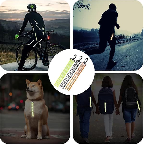Reflective pendants, reflectors compatible with school bag, backpack, running, reflective keychain compatible with school bag, backpack (6pcs) 6pcs