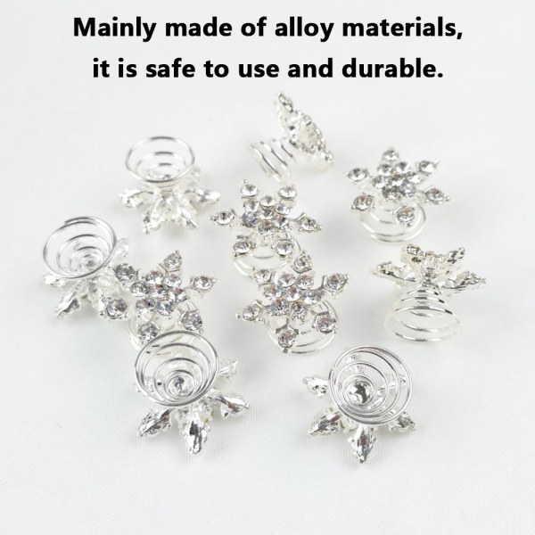 4 st Crystal Snowflake Pearl Strass Applikationer Utsmyckningar för knappar Broscher Hantverk Smycken Göra vit