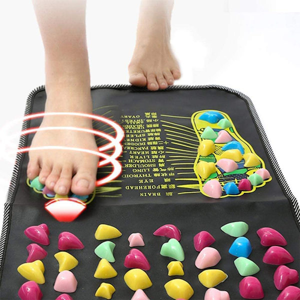 Fotmassagematta, Reflexologimatta Gå Fot Ben Smärta Lindra Relief Walk Massager Mat, Akupunkturmatta för Akupressur Slappnar Av Nervvärk Lättnad
