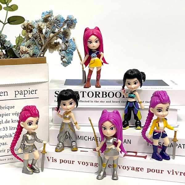 K-POP Demon Hunter figur blindlåda trendig leksaksdocka prydnad (6 figurer)