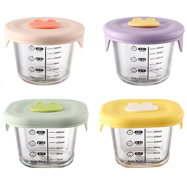 Babymad dåser Spædbørnsmadbeholdere 4 stk. 230 ml runde
