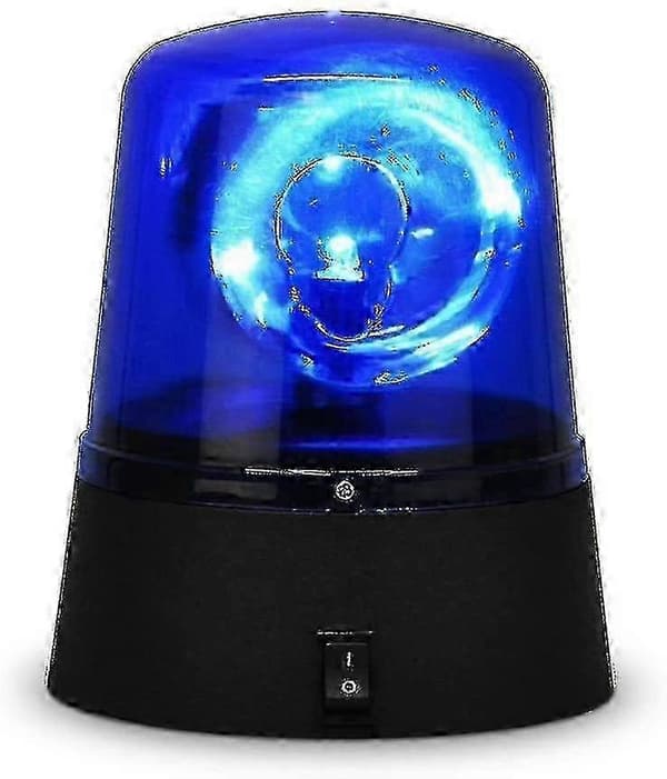Rotating LED Police Light With Disco DJ Rave And Siren Effects