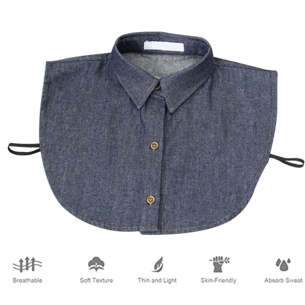 1 stycken Fake Collar Avtagbar blus Dickey Collar Half Shirts False Collar for Women Style 1