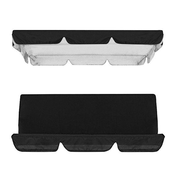 Utomhus gungbaldakin ersättningsöverdrag set, baldakin toppöverdrag och stolsöverdrag för gungplats trädgård, 164*114*15cm/150*50*10cm