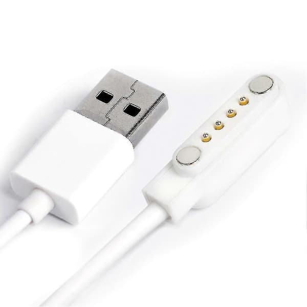 Universell 4-pinners magnetisk ladekabel USB-lader for smartklokker for barn