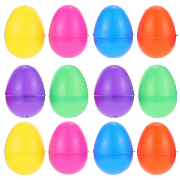 12 st Fyllbara Påskägg Plast Påskägg Vridägg Leksak för Barn 6X4cm