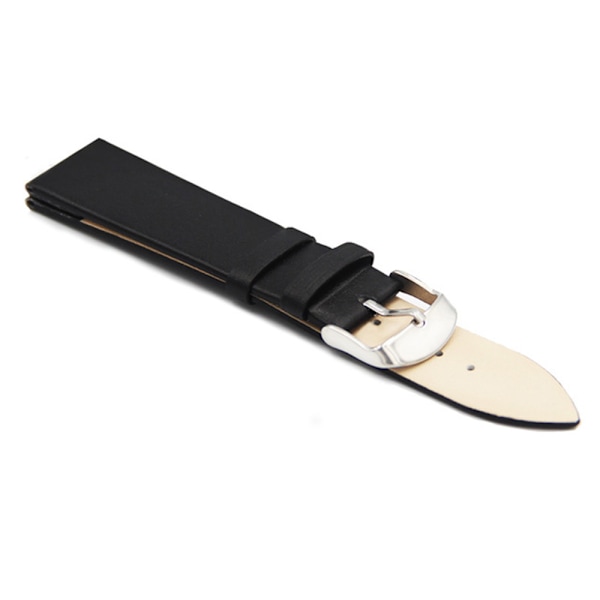 Klockarmband i Pu-Läder från Ardour Svart 12mm Svart 12mm