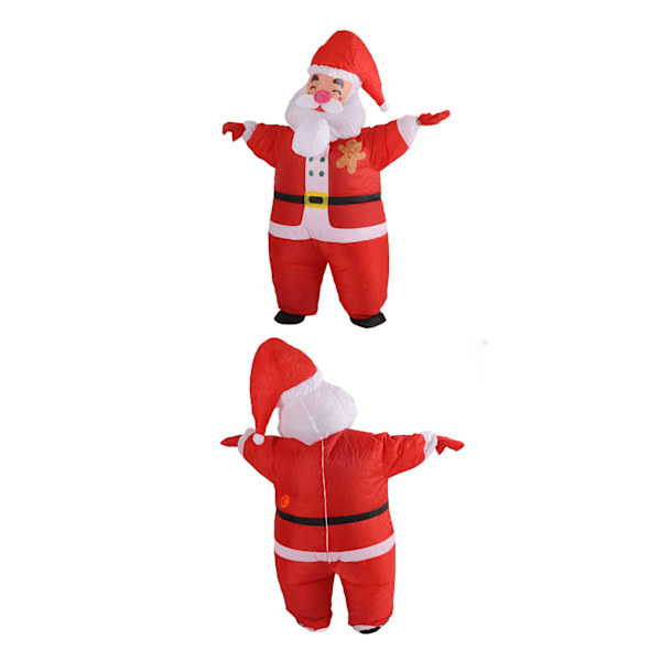 Uppblåsbar juldräkt rolig uppblåsbar jul festdocka kostym för 150‑190cm vuxen cosplay stort huvud tomte