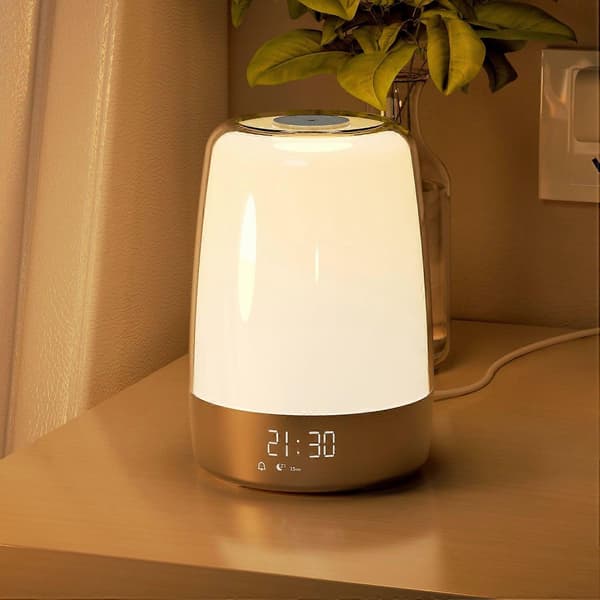 Sunrise Alarm Clock, Wake-up Light Alarm Clock, 3 Modes Dimmable Modern Small Digital Bedside Lamp For Deep Sleep
