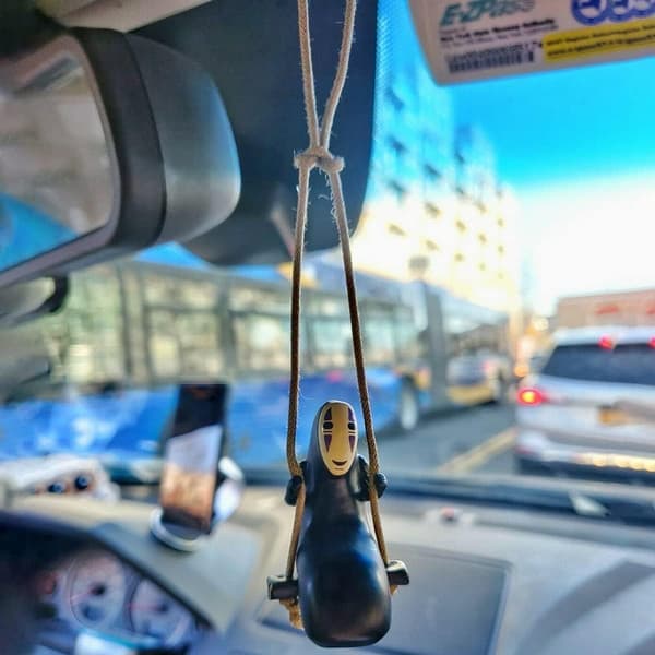 Anime Car Accessories Faceless Pendant, Car Rearview Mirror Hanging