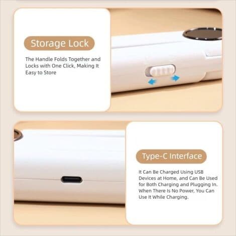 2-in-1 Pet Nail Clipper with LED Light and Digital Display, Safe Electric Trimming Tool (White)
